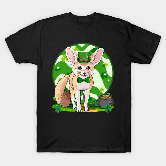 Fennec Fox St. Patricks Day Irish Leprechaun T-Shirt by Noseking